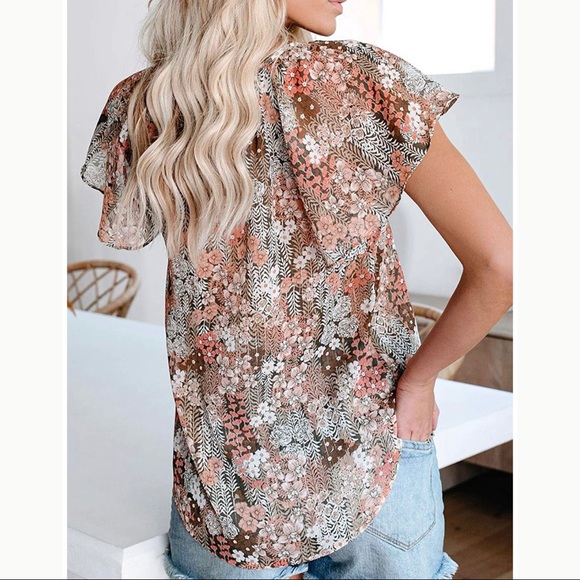 Jennie Floral Printed Boho Top - Picture 4 of 6
